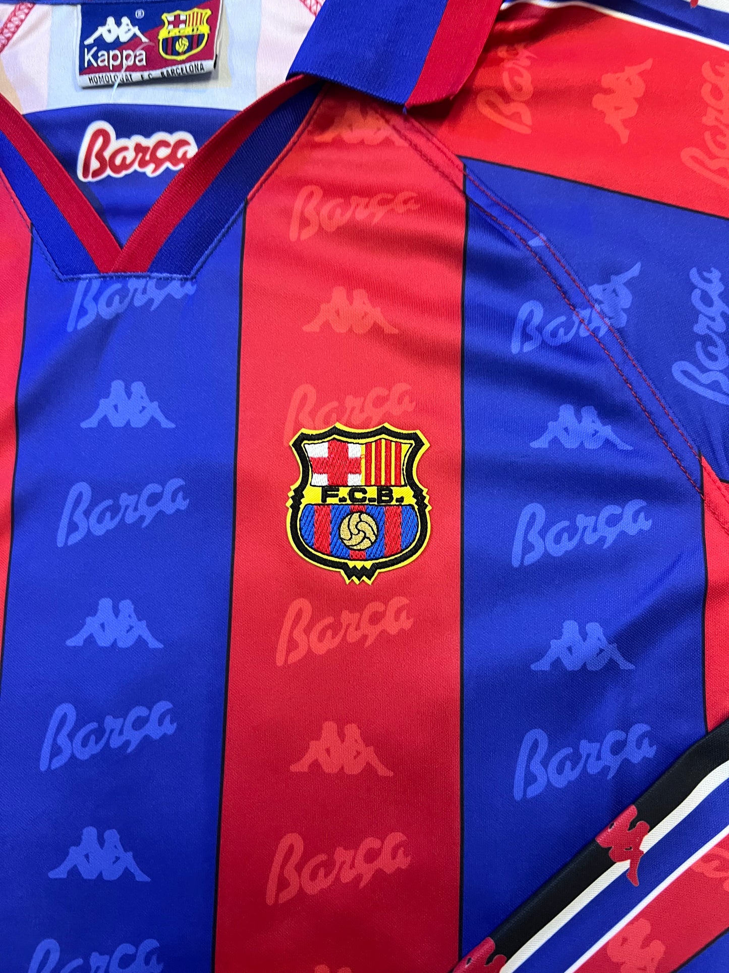 Camisa Barcelona 1995/97 - Manga Longa-Ronaldo#9 | FutMantos
