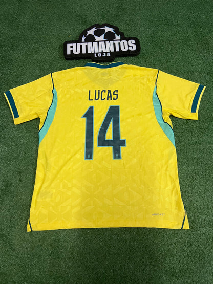 Camisa Brasil I Amarela 26/27 - Jogador-LUCAS#14 | Futmantos