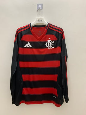 Camisa Flamengo 25/26 Com patrocínios - Manga Longa # Patch Super Mundial