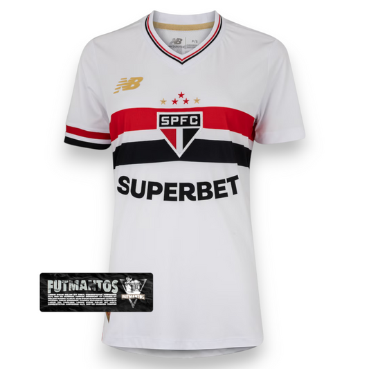 Camisa São Paulo I 25/26 - Feminina|FutMantos