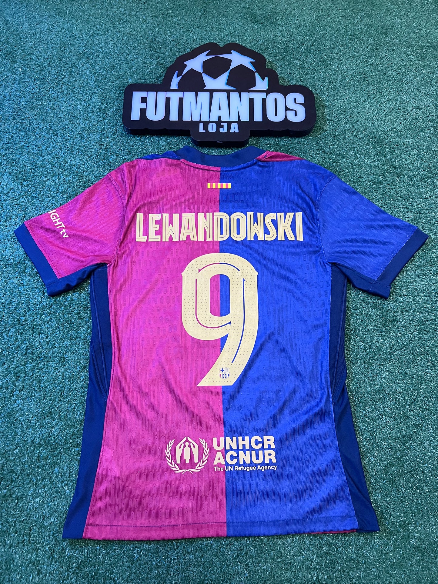 Camisa Barcelona I Travis Scott 24/25 - Versão Jogador|#09 Lewandowski | FutMantos