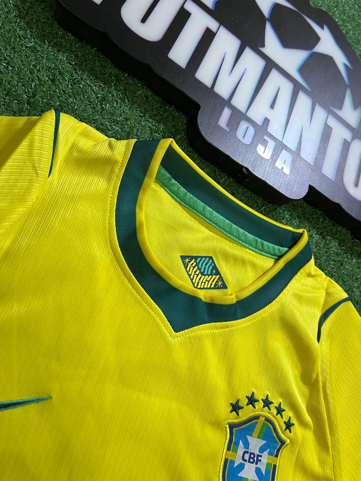 kit Infantil Brasil I 26/27 - Amarelo- NATHAN#4|  FutMantos