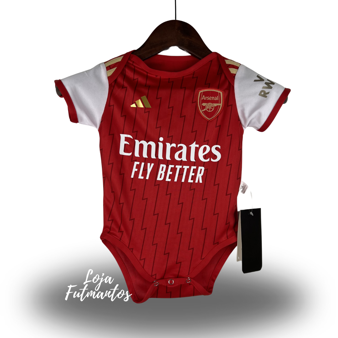 Body de Bebê Arsenal 23/24 - Vermelho | Futmantos