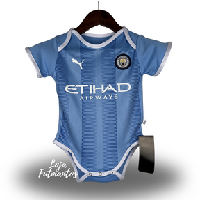 Body de Bebê Manchester City 23/24 - Azul | Futmantos