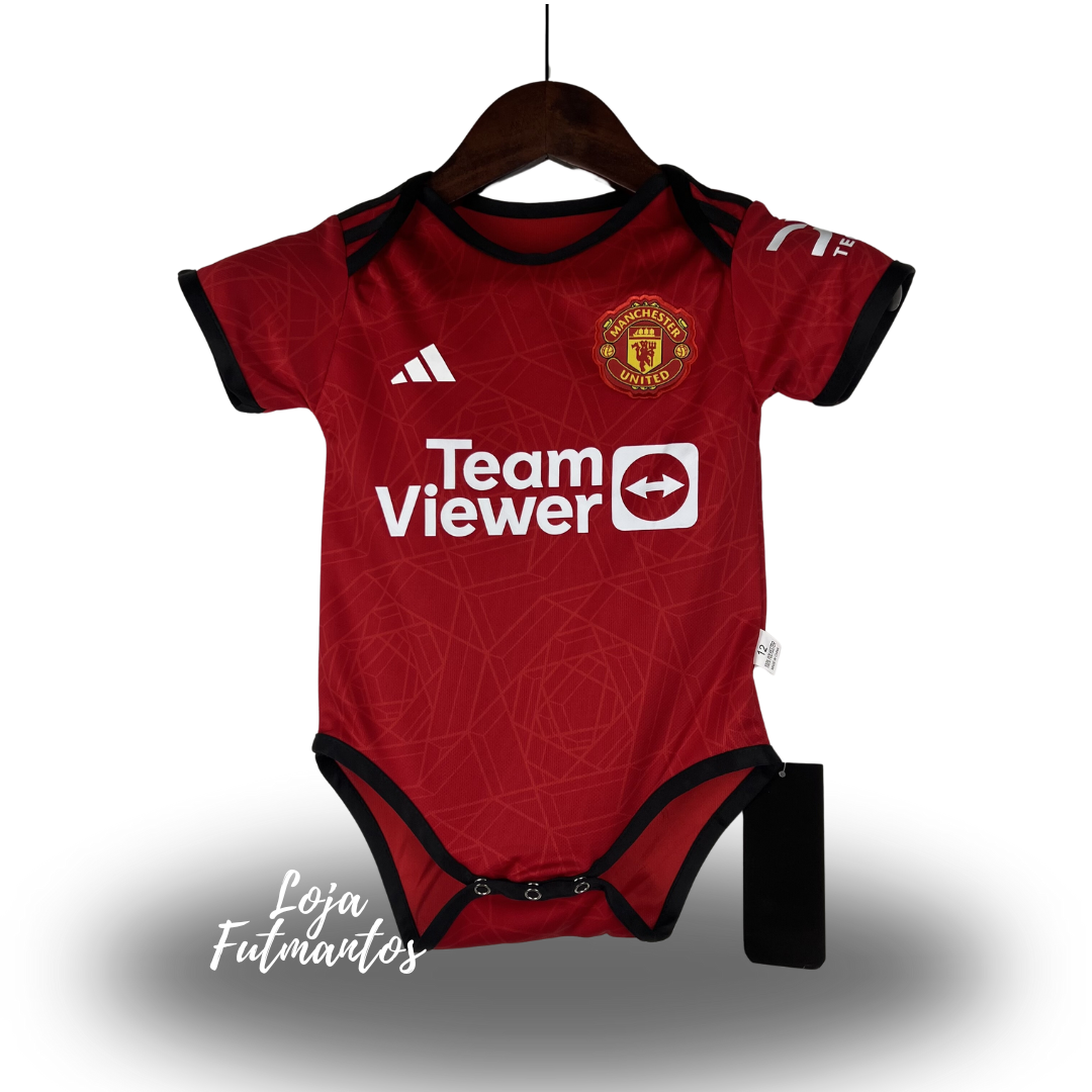 Body de Bebê Manchester United 23/24 - Vermelho | Futmantos