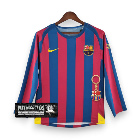 Camisa Manga Longa Barcelona 05/06 - Grená | Futmantos