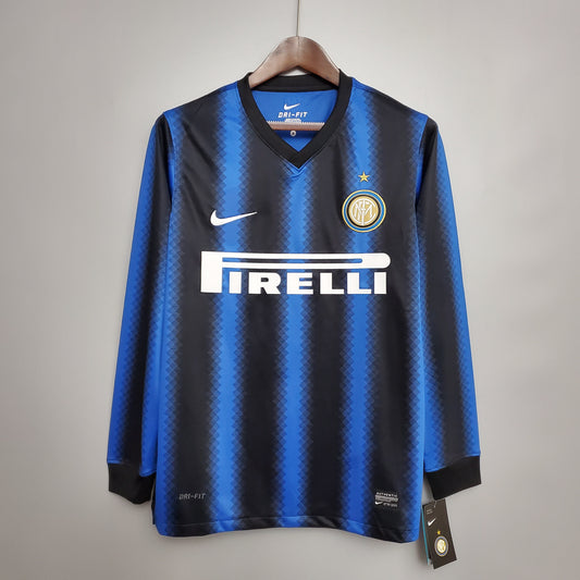 Camisa Manga Longa Inter de Milão I 10/11 - Azul e Preto | Futmantos