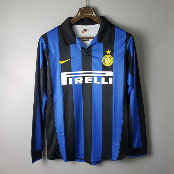 Camisa Manga Longa Inter de Milão I 1998 - Azul | Futmantos