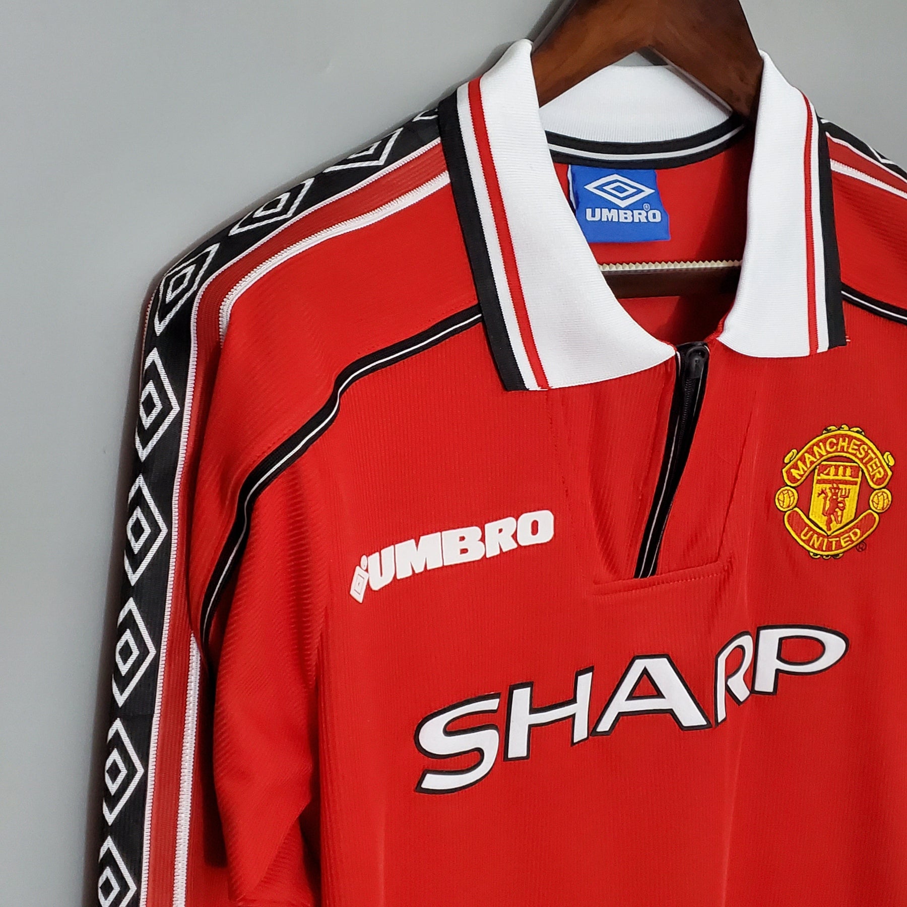Camisa Manga Longa Manchester United 1998/99 Umbro - Vermelho | Futmantos