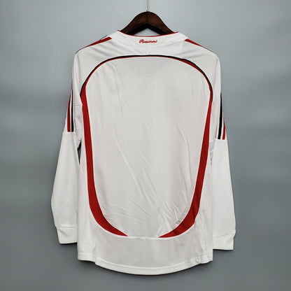 Camisa Manga Longa Milan Champions League 06/07 - Branco | Futmantos