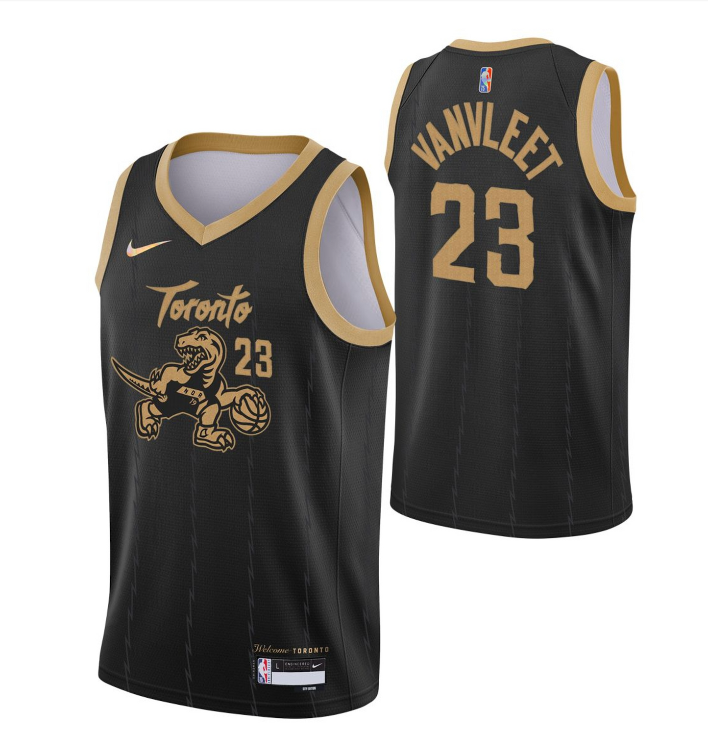 Vanvleet #23 - City Edition Toronto Raptors Authentic Fred NBA