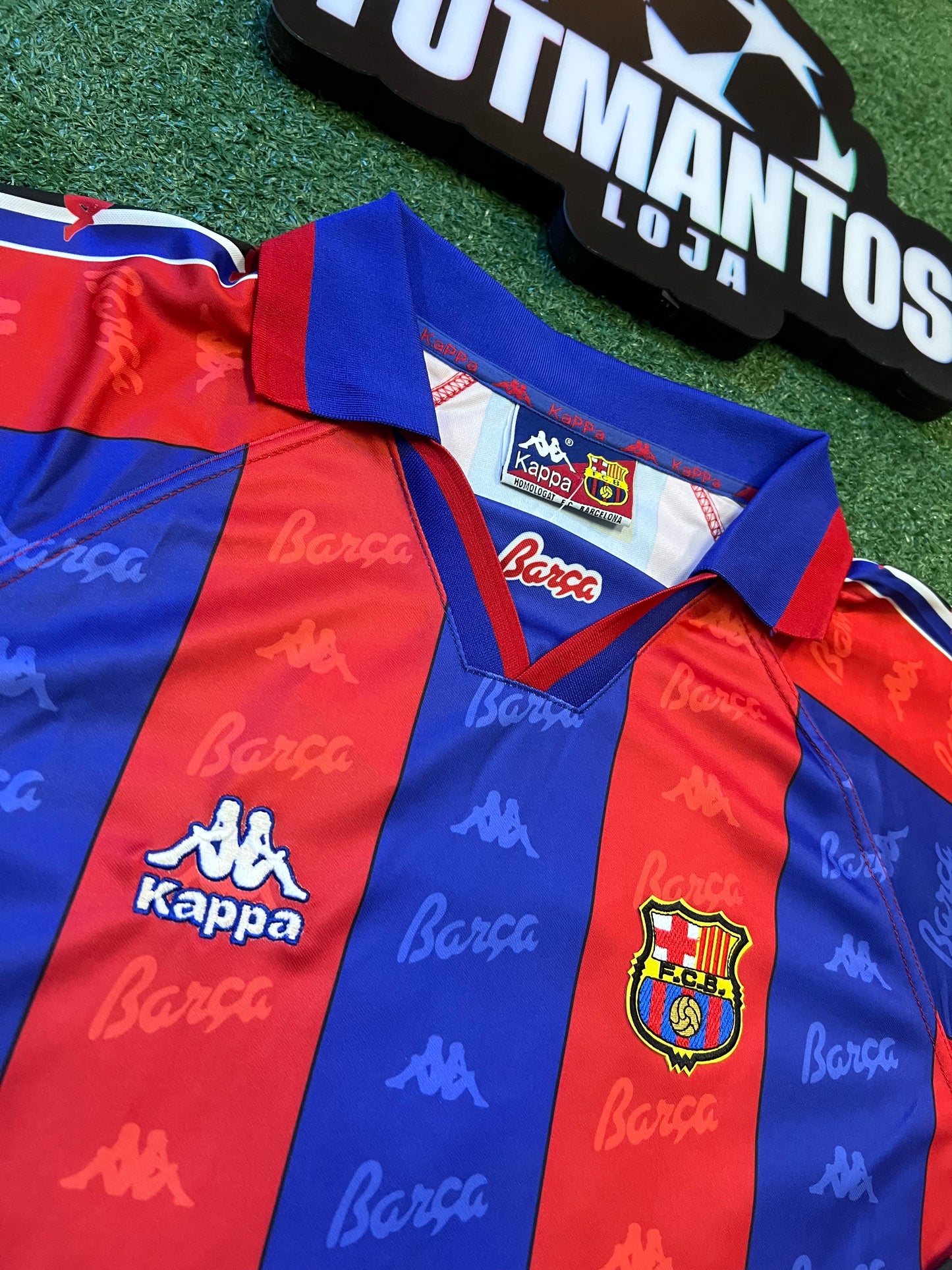 Camisa Barcelona 1995/97 - Manga Longa-Ronaldo#9 | FutMantos