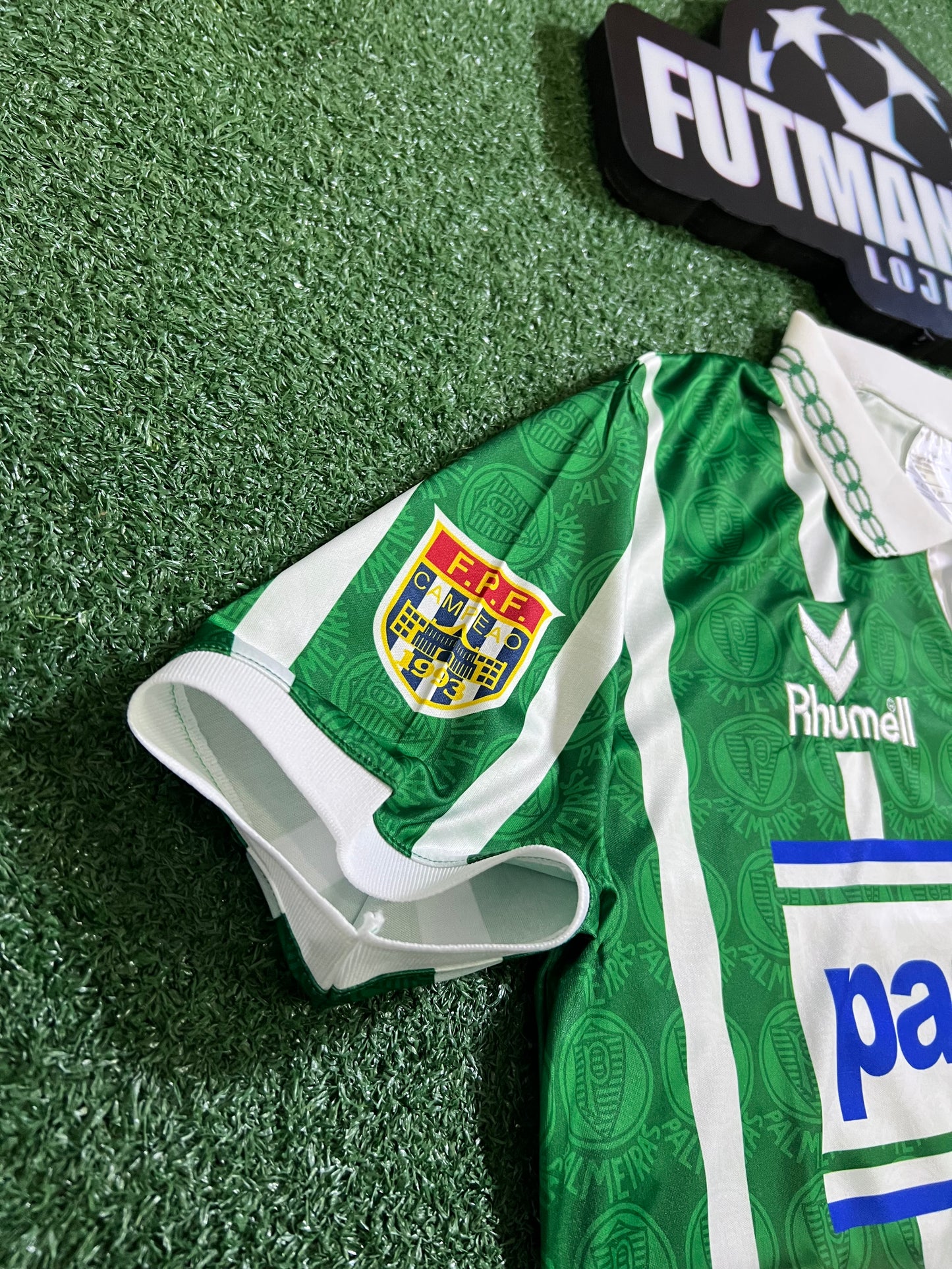 Camisa Palmeiras  Retro Parmalat 93/94-(Pequeno Defeito no Escudo) |FutMantos