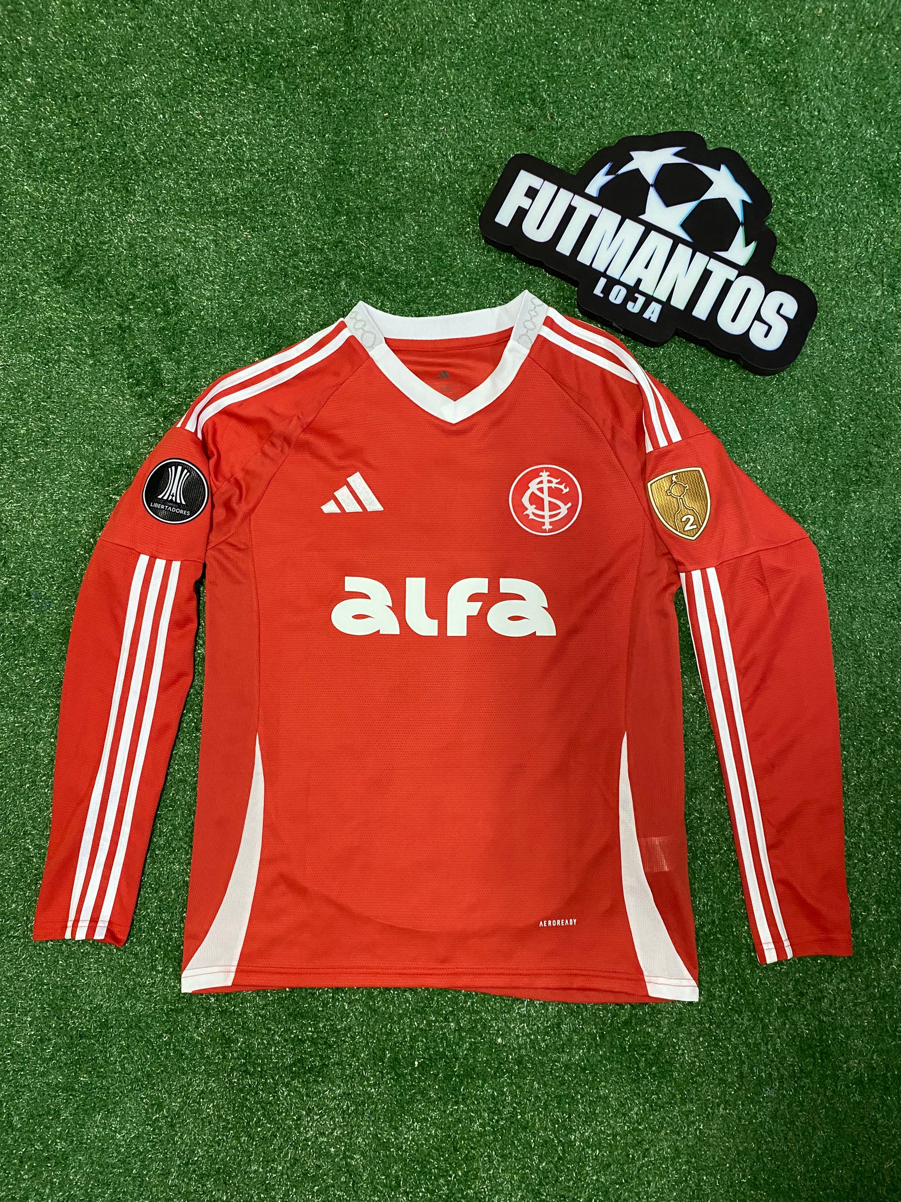 Camisa Internacional 25/26 - Manga Longa Com Patrocínios | Futmantos