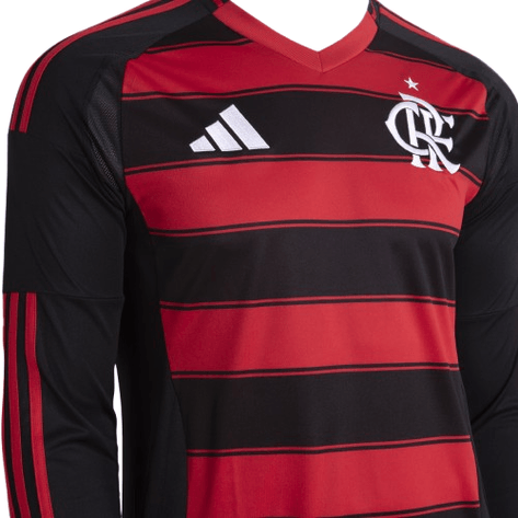 Camisa Flamengo 25/26 Com patrocínios - Manga Longa # Patch Super Mundial