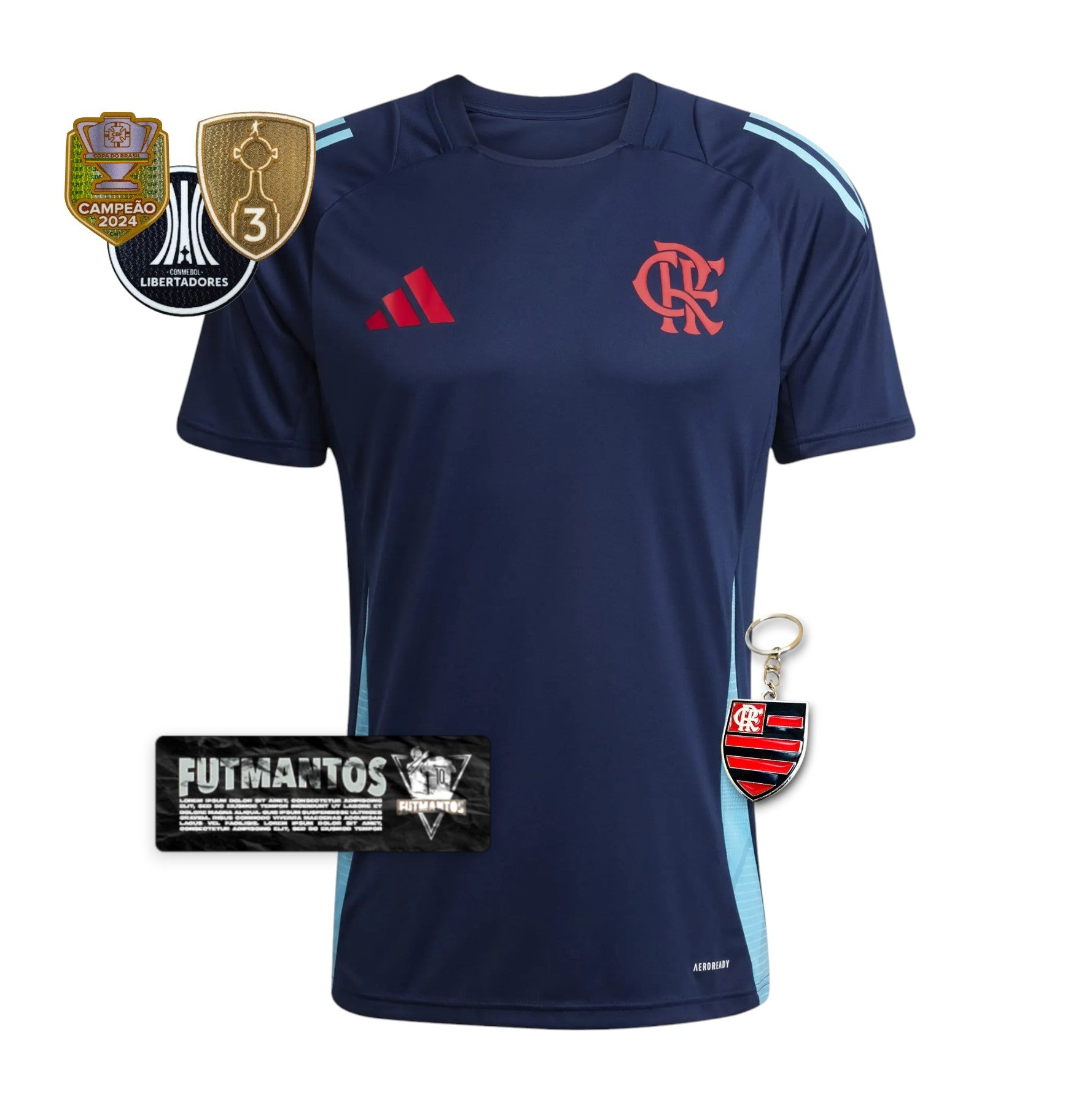 Camisa Flamengo 25/26 Treino Adidas Masculina - Marinho | Futmantos