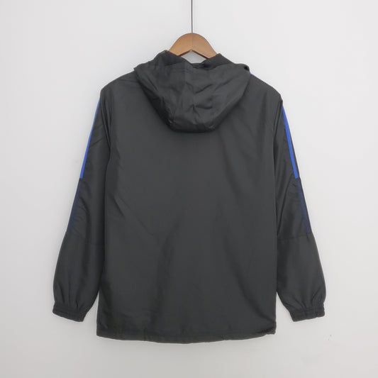 Corta-vento Manchester United 21/22 - Preto e Azul