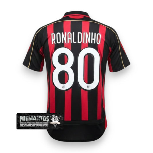 Camisa AC Milan 2006/07 - #80 RONALDINHO | FutMantos