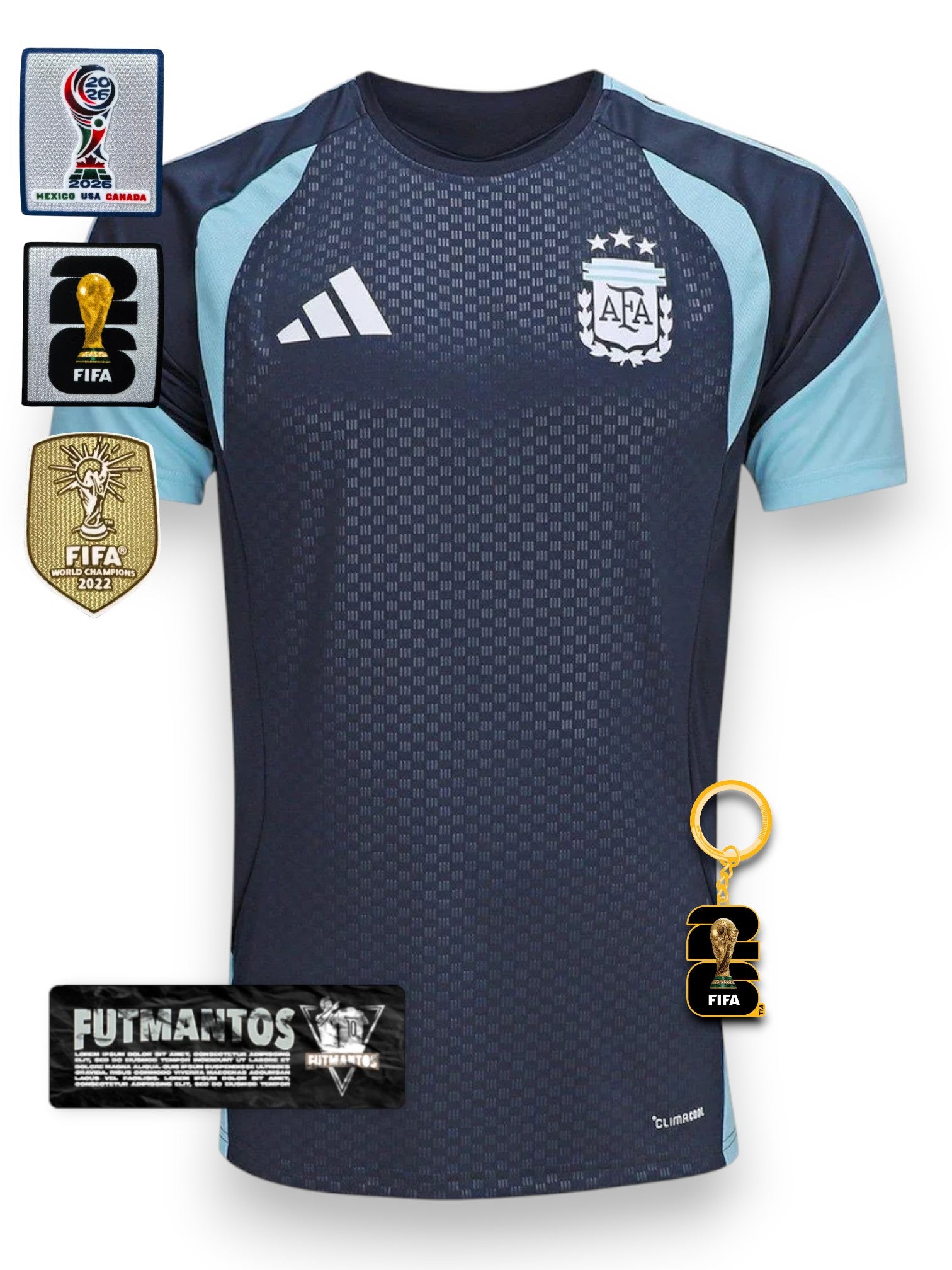 Camisa Argentina 2026 - Treino Azul | Futmantos