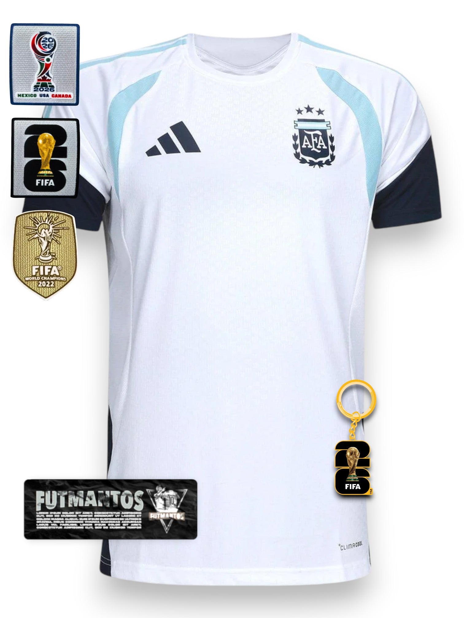 Camisa Argentina 2026 - Treino Branca | Futmantos