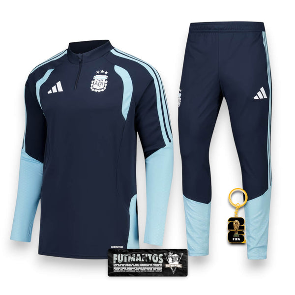 Conjunto Agasalho Argentina 2026 - Azul | Futmantos