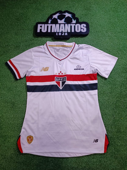 Camisa São Paulo I 25/26 - Feminina|FutMantos
