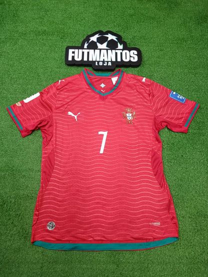 Camisa Portugal  26/27-Jogador-Patchs-Cristiano Ronaldo#7| FutMantos