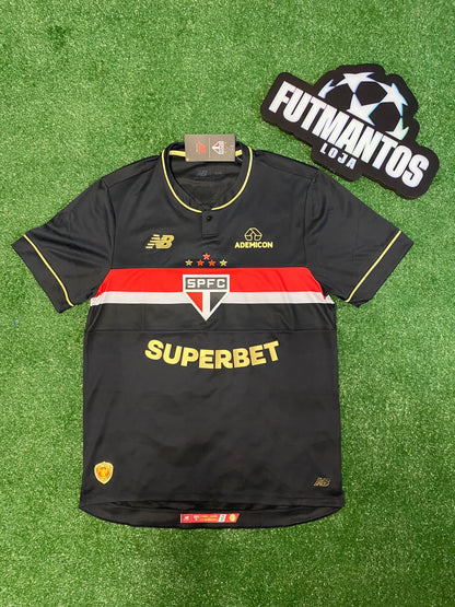 Camisa São Paulo III Preta 25/26 Jogador | Futmantos