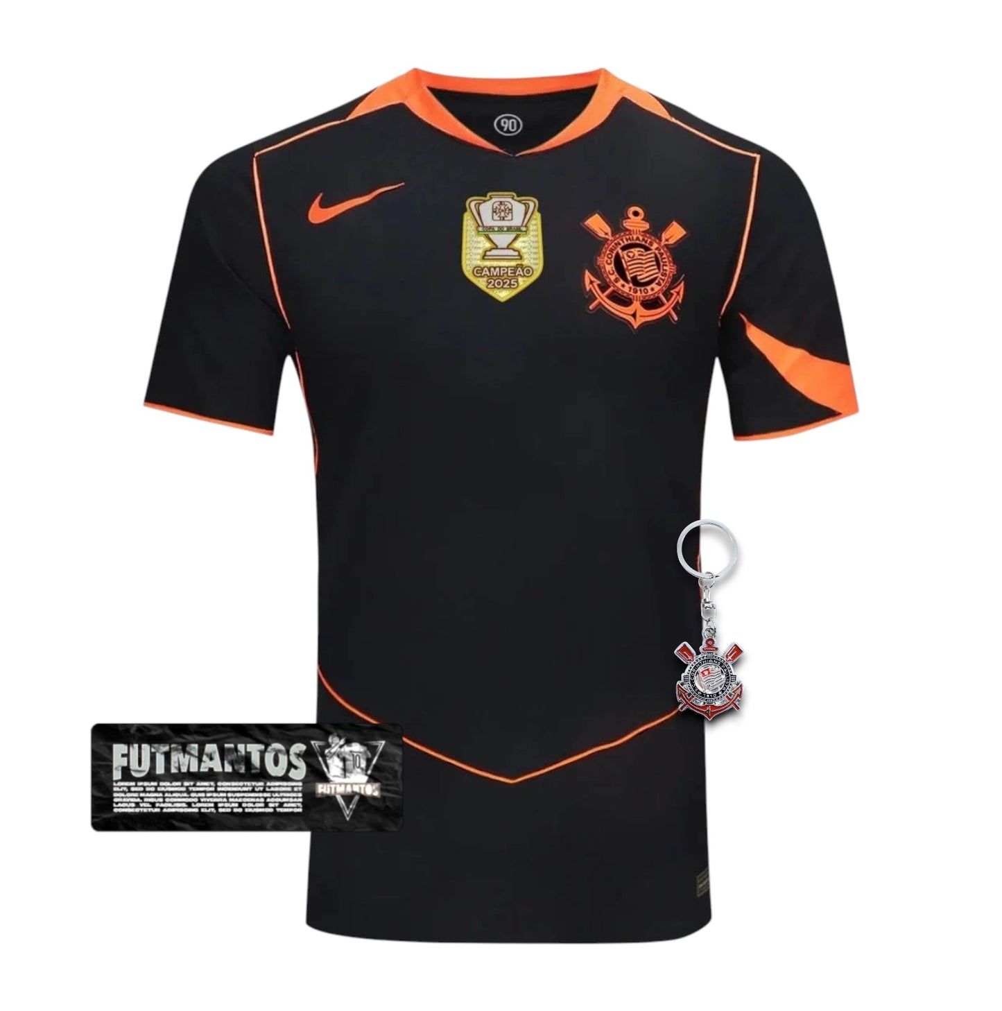 Camisa Corinthians lII 25/26 + PATCH CAMPEÂO COPA DO BRASIL | Futmantos - Versão Jogador