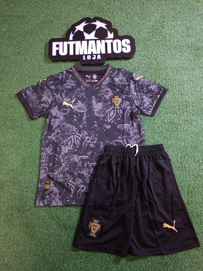 Kit Infantil Portugal 26/27-Preto | FutMantos