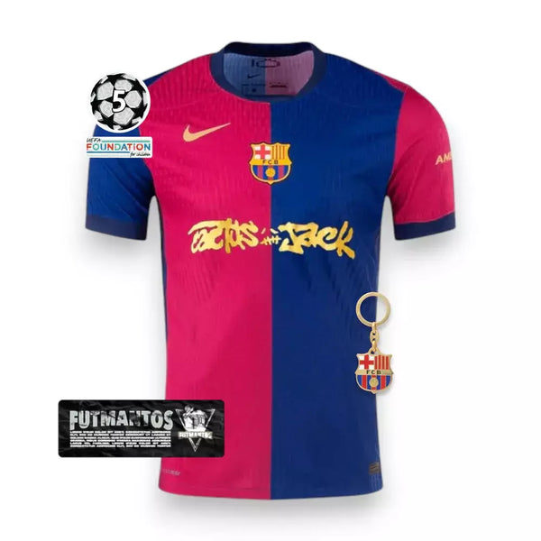 Camisa Barcelona I Travis Scott 24/25 - Versão Jogador|#09 Lewandowski