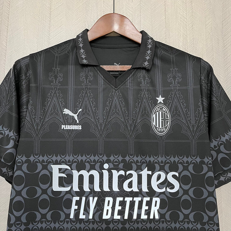 Camisa Milan X Pleasures IV 23/24 - Preto | Futmantos