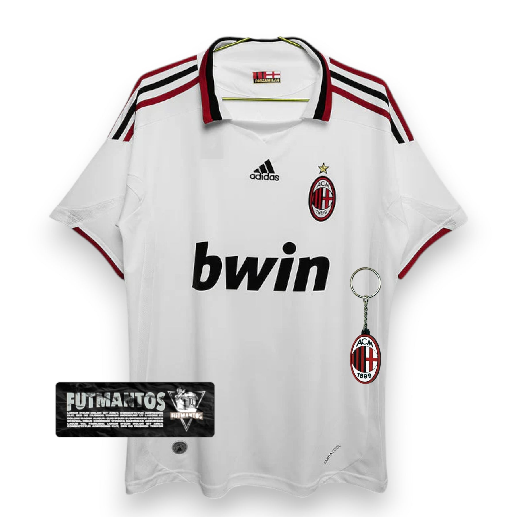 Camisa Milan Retrô 09/10 - Adidas - Branca | Futmantos