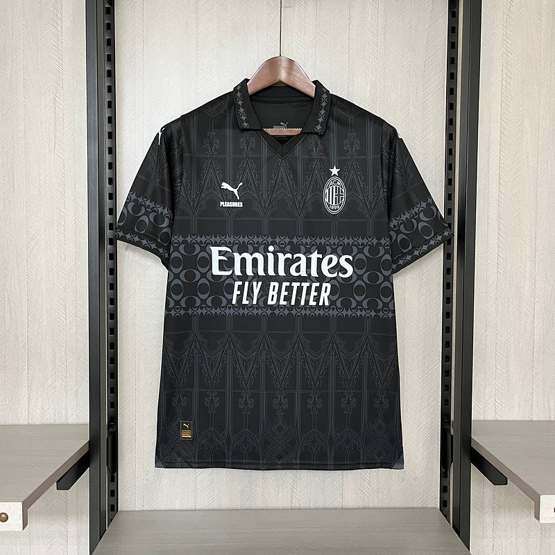 Camisa Milan X Pleasures IV 23/24 - Preto | Futmantos
