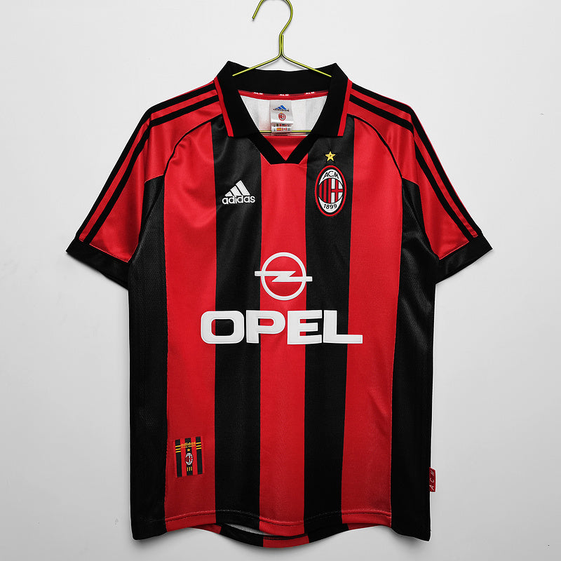 Camisa Milan Retrô 1998/1999 - Vermelha/Preta | Futmantos