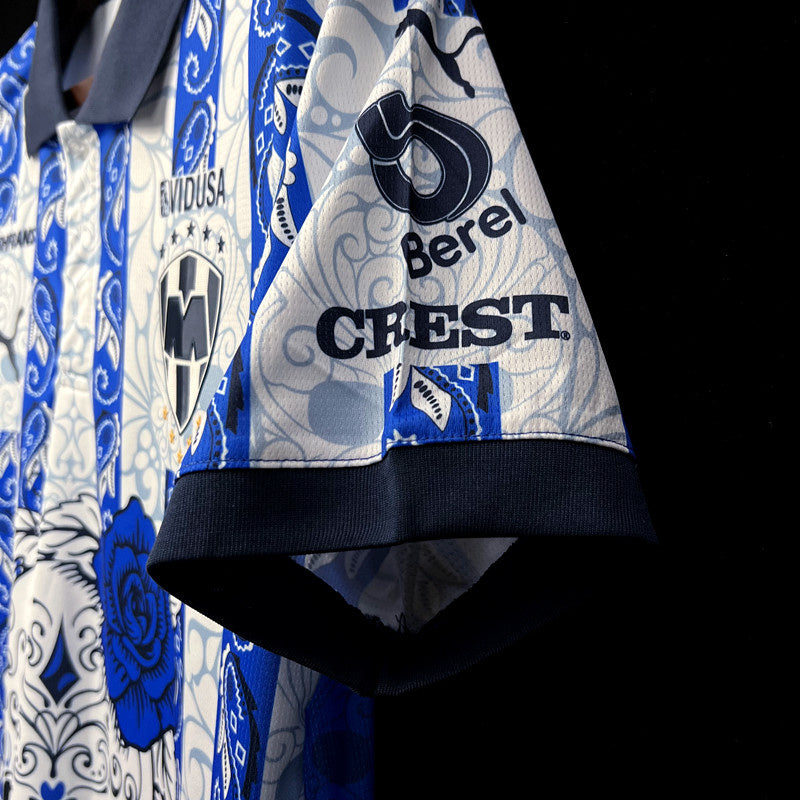 Camisa Monterrey 23/24 - Branca/Azul Ed. Halloween | Futmantos