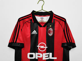 Camisa Milan Retrô 1998/1999 - Vermelha/Preta | Futmantos