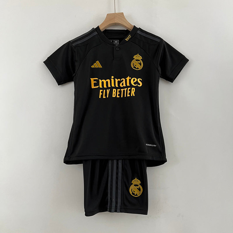 Kit Infantil Real Madrid III 24/25 - Preto | Futmantos