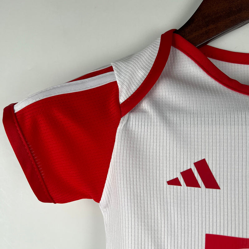 Body de Bebê Bayern de Munique 23/24 -Branco/Vermelho | Futmantos