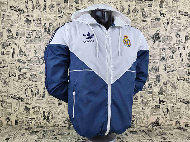 Corta Vento Real Madrid Adidas - Azul/Branca