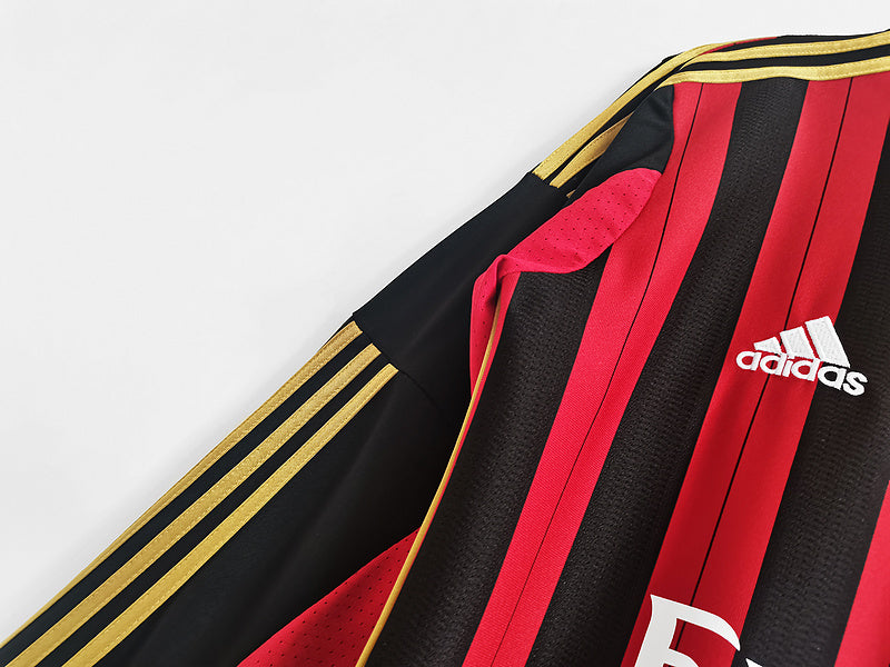 Camisa Milan Retrô Manga Longa 2013/2014 - Adidas - Vermelha e Preta | Futmantos