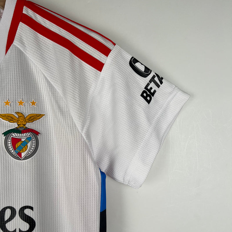 Kit Infantil Benfica 23/24 Adidas - Branco | Futmantos