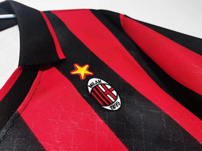 Camisa Milan Retrô 1995/1996 Vermelha e Preta - Lotto | Futmantos