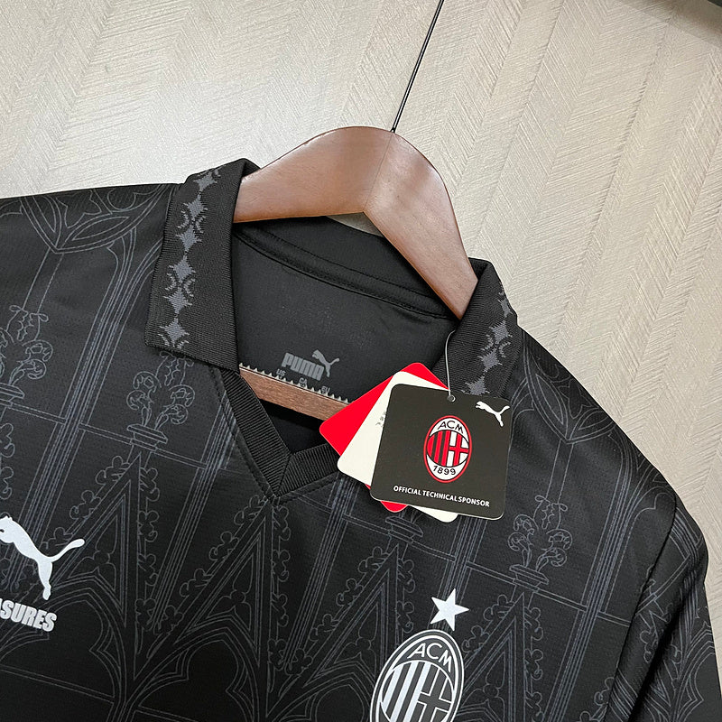 Camisa Milan X Pleasures IV 23/24 - Preto | Futmantos