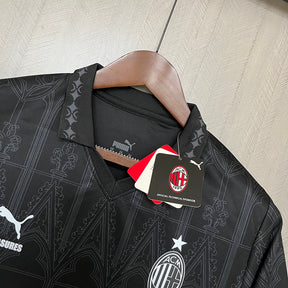 Camisa Milan X Pleasures IV 23/24 - Preto | Futmantos
