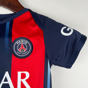 Body de Bebê Paris Saint Germain PSG 23/24 - Azul/Vermelho | Futmantos