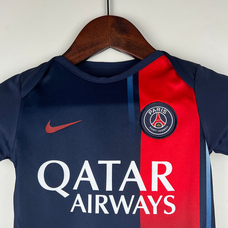 Body de Bebê Paris Saint Germain PSG 23/24 - Azul/Vermelho | Futmantos