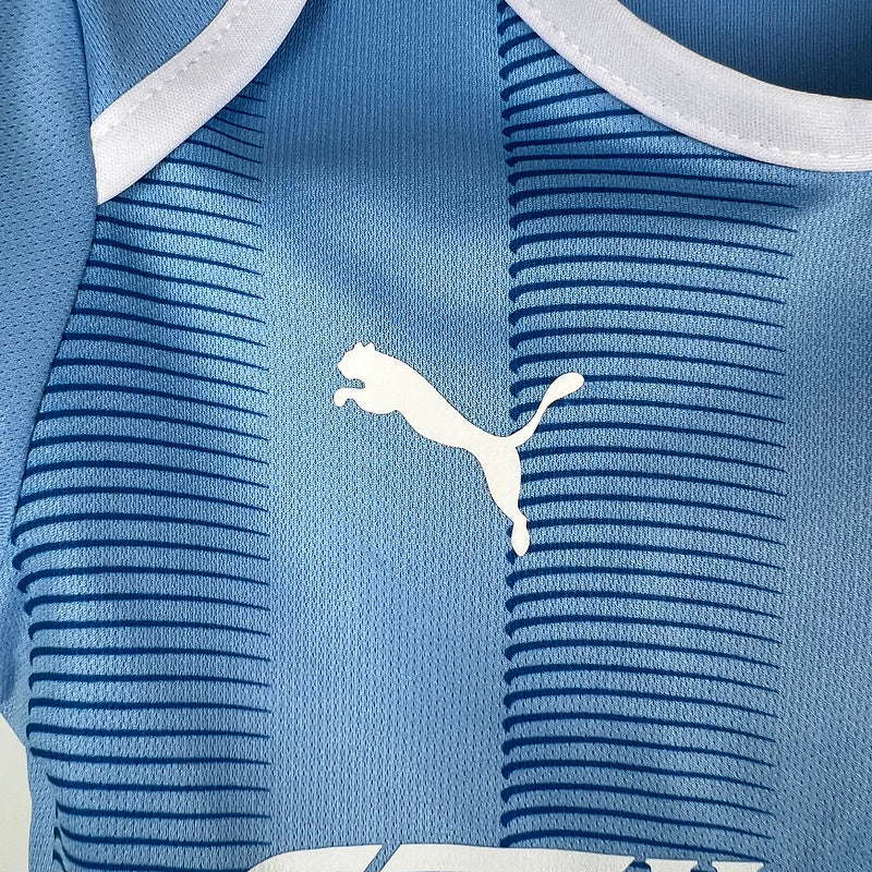 Body de Bebê Manchester City 23/24 - Azul | Futmantos