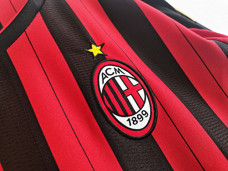 Camisa Milan Retrô Manga Longa 2013/2014 - Adidas - Vermelha e Preta | Futmantos