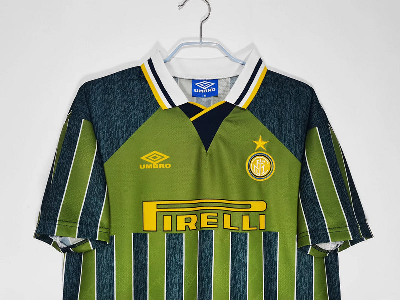 Camisa Inter de Milão Retrô 1995/1996 Cinza/Verde - Umbro | Futmantos